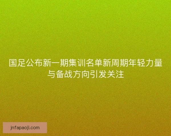 国足公布新一期集训名单新周期年轻力量与备战方向引发关注